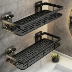 Punch Free Wall Mounted Bathroom Shelf No Drill Shower Shelf Kitchen Storage Organizer Shampoo Rack Makeup Storage Organizer