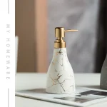 Cracked Matte Liquid Dispenser Bottle Hand Sanitizer Bottle Hotel Special Pressure Bottle Bathroom Shower Gel Dispenser - Image 2