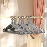10pcs- Metal Traceless No-slip Clothes Hangers, Durable Strong Clothes Racks, Household Space Saver For Organization Of Bedroom, - Image 3