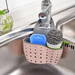 Home Storage Drain Basket Kitchen Sink Holder Adjustable Soap Sponge Shlf Hanging Drain Basket Bag Kitchen Accessories - Image 3