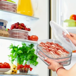 Meat Container for Fridge Bacon Lunch Meat Container for Refrigerator Meal Prep Containers Stackable Food Storage Boxes with Lid - Image 4
